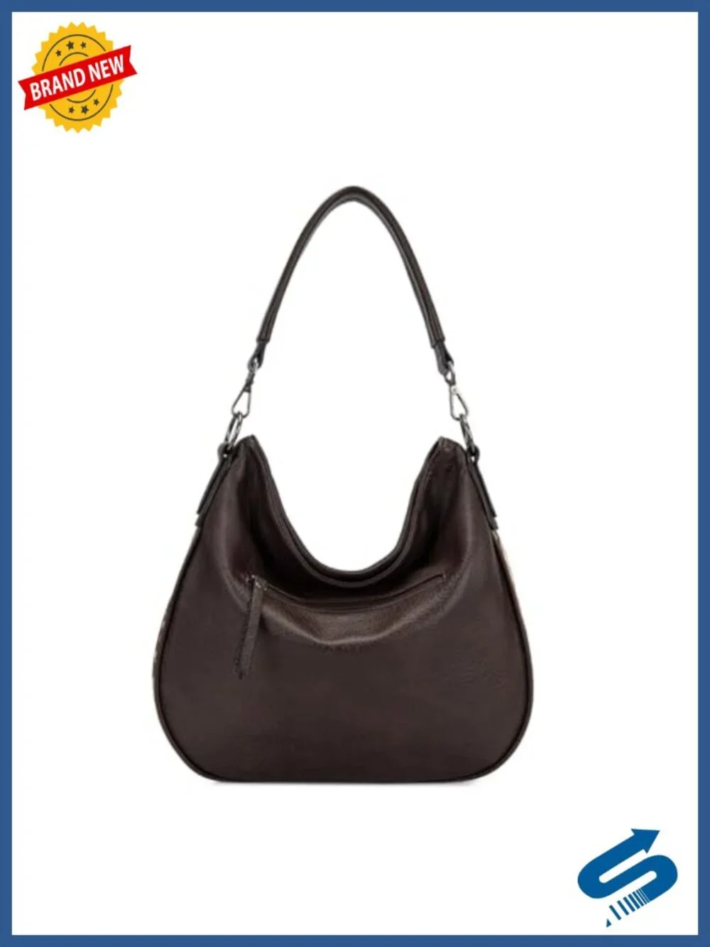 Hobo Bag Crossbody Shoulder Purse with Adjustable Strap Vegan Leather